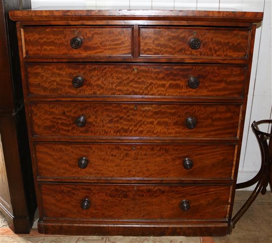 Victorian mahogany chest of 6 drawers(-)